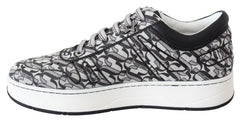 Zapatillas Jimmy Choo brillantes sin cordones - Plateadas y negras