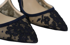 Zapatos de tacón de cuero Jimmy Choo Navy Lancer: Elegancia desatada