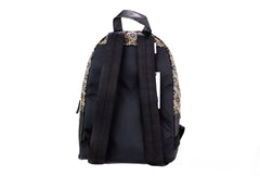Mochila de hombro mediana de piel con estampado del logotipo negro Signet de Marc Jacobs