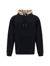 Sudadera con capucha elegante extragrande Samuel de Burberry en negro