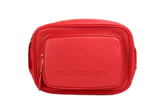 Bolso bandolera pequeño para cámara de piel granulada en rojo brillante de la marca Burberry