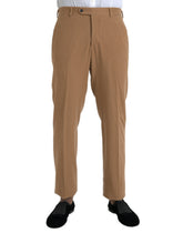 Pantalones de vestir rectos de cachemir beige Prada para hombre