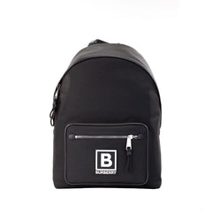 Mochila de hombro de nailon negra con sello de la marca Burberry Abbeydale
