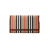Bolso bandolera Burberry Hannah Icon Stripe Archive de lona electrónica en color tostado