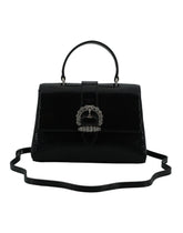 Bolso de hombro con asa superior de cuero negro Jimmy Choo