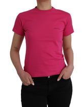 Camiseta de algodón rosa de Balenciaga con cuello redondo y manga corta
