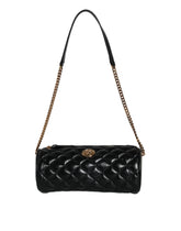 Bolso bandolera Versace mini de piel de cordero acolchada en negro