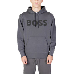 Suéter de algodón gris de Hugo Boss