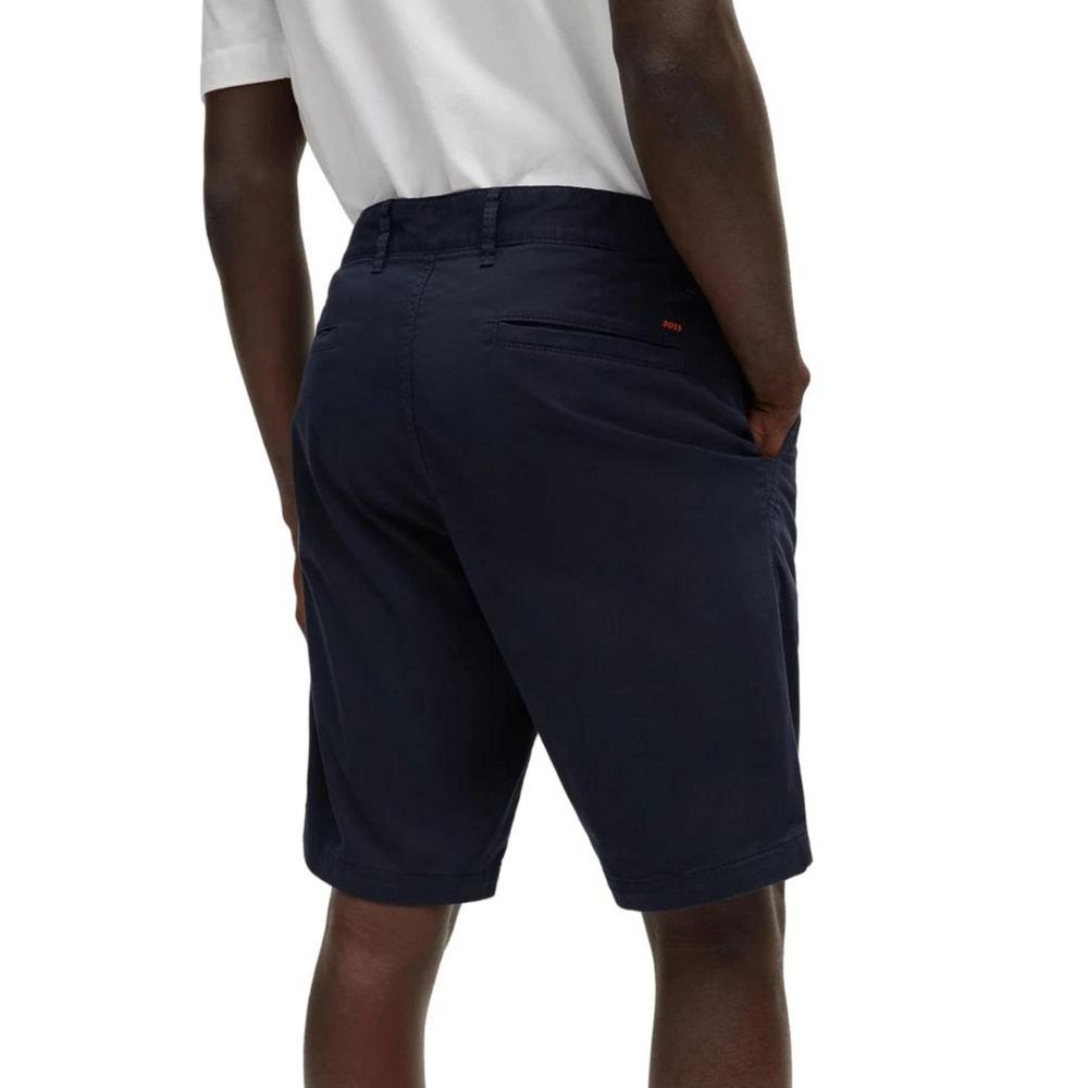 Hugo Boss Blue Cotton Bermuda