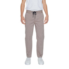 Pantalón de algodón marrón Hugo Boss