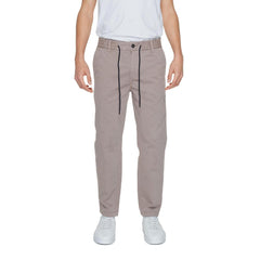 Pantalón de algodón marrón Hugo Boss