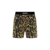 Pantalones cortos elásticos de leopardo de Tom Ford