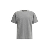 Camiseta oversize de algodón gris de Saint Laurent