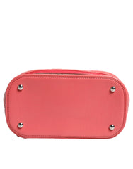 Bolso mochila de piel de vinilo rosa de Chanel