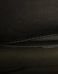 Bolso de hombro Chanel de piel verde oscuro y metal gris