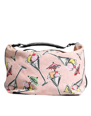 Bolso de mano de lona con estampado Parfait de la colección Crucero Rosa de Chanel