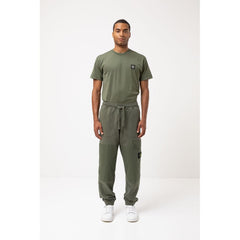 Pantalones de algodón verde Stone Island para hombre