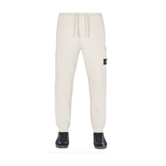 Pantalón deportivo de algodón beige para hombre de Stone Island
