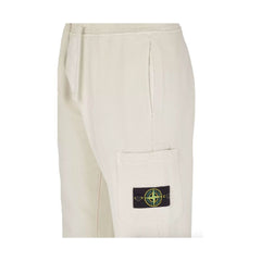 Pantalón deportivo de algodón beige para hombre de Stone Island