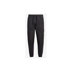 Pantalón deportivo de algodón negro para hombre de Stone Island