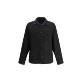 Camisa de lino negra Prada