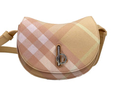 Bolso bandolera Burberry Mini Check Rocking Horse color melocotón