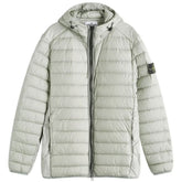 Chaqueta de nailon gris de Stone Island