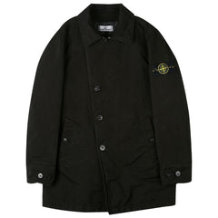Chaqueta de poliéster negra de Stone Island