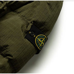 Chaqueta de nailon verde de Stone Island