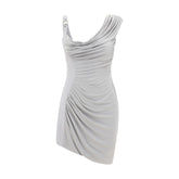 Vestido mini drapeado de Versace