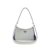 Bolso de hombro de piel patentada de Prada