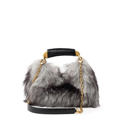 Bolso de mano de cuero gris de Tom Ford