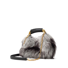 Bolso de mano de cuero gris de Tom Ford