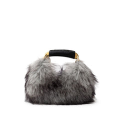 Bolso de mano de cuero gris de Tom Ford
