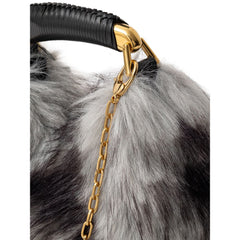 Bolso de mano de cuero gris de Tom Ford