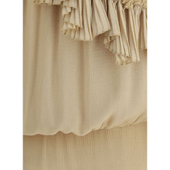 Vestido de seda de un solo hombro de Saint Laurent