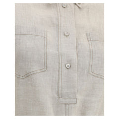 Brunello Cucinelli Vestido largo de lino