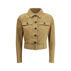 Chaqueta corta de algodón de Saint Laurent