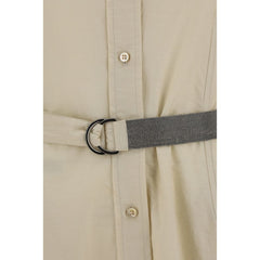 Brunello Cucinelli Vestido largo de algodón