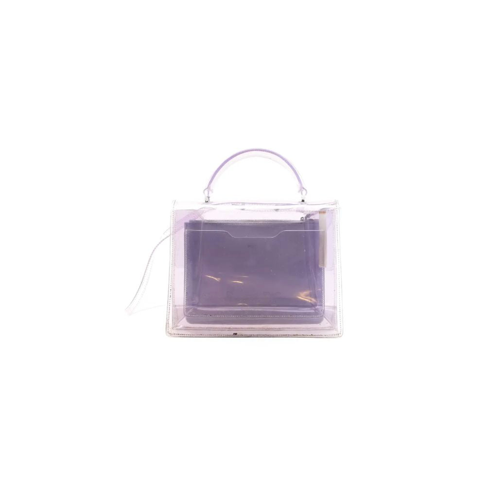 Bolso bandolera de PVC blanco roto