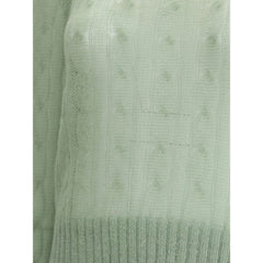 Suéter de punto trenzado de mohair y lana Brunello Cucinelli