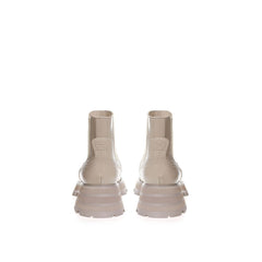 Botas de cuero gris chic de Alexander McQueen para pasos elegantes