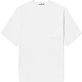Camiseta de algodón blanca de Stone Island