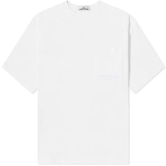 Camiseta de algodón blanca de Stone Island