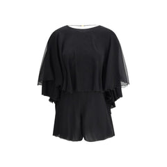 Mono corto de crepé de seda de Saint Laurent