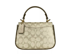 COACH Lysa Bolso bandolera con asa superior color champán dorado