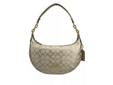 COACH Payton Signature Bolso de hombro de piel de PVC color champán dorado