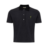 Polo de algodón negro Fendi