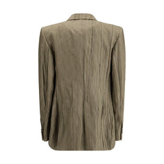 Blazer Mairi de seda fruncida de Gabriela Hearst