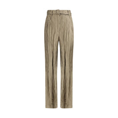 Pantalones Norman de seda fruncida de Gabriela Hearst